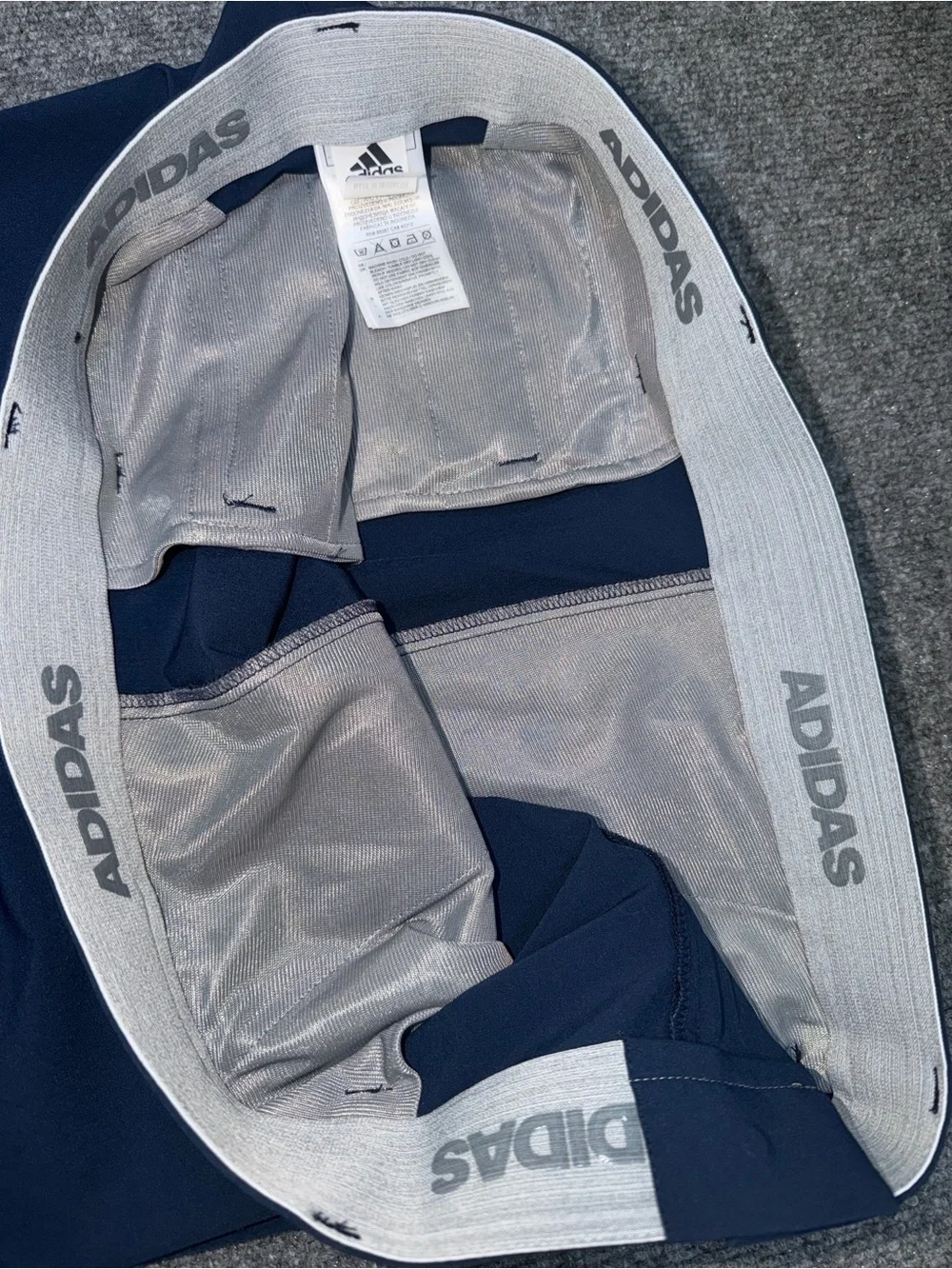 adidas Navy Flat-Front Performance Shorts